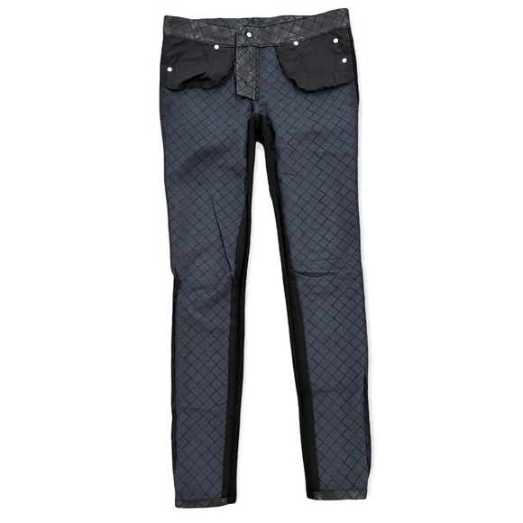 Aqua Black Quilted Faux Leather Pants  - Size 27 - Picture 10 of 10